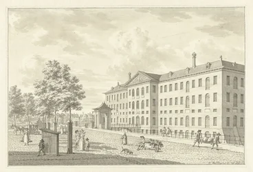 O Arsenal Naval Nacional de Amesterdão antes do incêndio de 1791