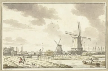 Vista em Zandhoek, nos arredores de Haarlemmerpoort, Amesterdão