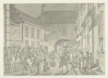L.P. van de Spiegel levado para o Portão da Prisão, 1795
