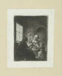 Gezin bij het raam The Compleat Work of Etchings por John Chalon / Oeuvre Complette des Eaux Fortes par Jean Chalon (título da série)