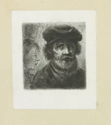 Jonge man em bebaarde man The Compleat Work of Etchings por John Chalon / Oeuvre Complette des Eaux Fortes par Jean Chalon (título da série)