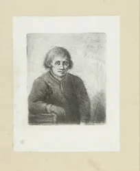 Jovem encostado em uma mesa The Compleat Work of Etchings por John Chalon / Oeuvre Complette des Eaux Fortes par Jean Chalon (título da série)