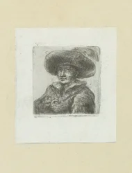 Homem coloca enxada redonda coloca vira The Compleat Work of Etchings por John Chalon / Oeuvre Complette des Eaux Fortes par Jean Chalon (título da série)