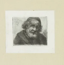 Oude man coloca baard The Compleat Work of Etchings por John Chalon / Oeuvre Complette des Eaux Fortes par Jean Chalon (título da série)