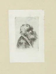 Oude man coloca baard The Compleat Work of Etchings por John Chalon / Oeuvre Complette des Eaux Fortes par Jean Chalon (título da série)