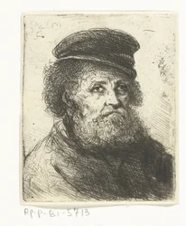 Velho com barba e boné