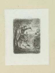 Músico de rua com violino e cão dançarino
A Obra Completa de Etchings de John Chalon / Oeuvre Complette des Eaux Fortes par Jean Chalon (título da série)