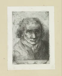 Homem de Volwassen coloca sjaal The Compleat Work of Etchings por John Chalon / Oeuvre Complette des Eaux Fortes par Jean Chalon (título da série)