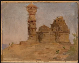 Antigo templo abandonado em Chittorgarh. De uma viagem à Índia