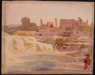 Samarcanda - vista geral. De uma viagem ao Turquemenistão