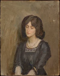 Estudo de retrato de uma mulher