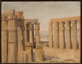 Templo em Luxor. De uma viagem ao Egipto