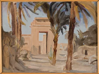 Entrada do templo de Karnak. De uma viagem ao Egipto