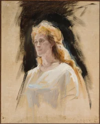 Zyglinda, esboço de retrato da atriz Adelajda Bolska