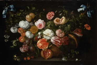 Uma guirlanda de flores