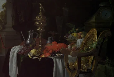 Ainda vida: uma cena de banquetes, provavelmente ca. 1640-41.