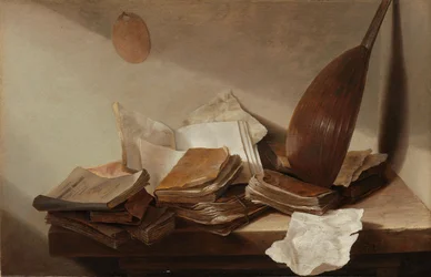 Ainda vida com livros, 1625-30