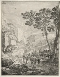 As duas mulas. Rocca Aquatico perto de Ancona.