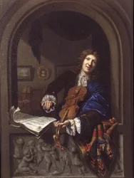 Retrato de um homem a tocar violino