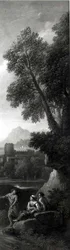 Números em uma paisagem clássica