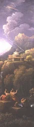 Tempestade em uma paisagem clássica