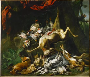 Natureza-morta de caça abundante (pintura sobre tela)