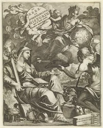 Alegoria da história da igreja e do mundo
Página de título para Willem Goeree, De kerklyke en weereldlyke historien. 1729
De kerk- en weereldlyke historie uyt d