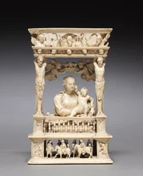 Virgem e Criança em uma Estrutura Arquitetônica, c. 1530-1540.