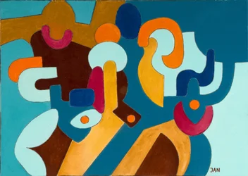 Marido agressivo e sua esposa tímida, 2009 (óleo sobre tela)