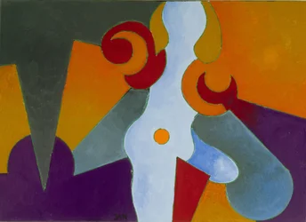 Blue Pin-Up Girl, 2009 (óleo sobre tela)