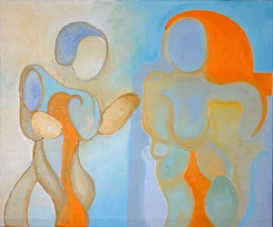Homem e Mulher nº 1, 2009 (óleo sobre tela)
