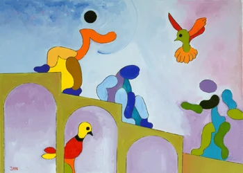 Subindo até de onde viemos, 2009 (óleo sobre tela)