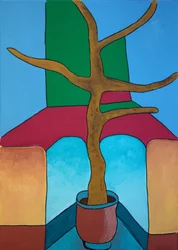 O Bonsai não foi regado, 2009 (óleo sobre tela)