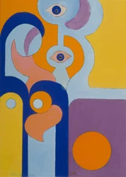 A Rainha deu à luz um bebê saudável, 2009 (óleo sobre tela)