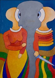 Que poder é esse entre nós?, 2007 (óleo sobre madeira)