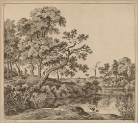 Paisagem com uma árvore dobrada