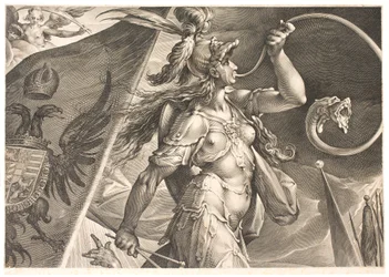 Bellona ajudando o exército do imperador em uma vitória sobre os turcos