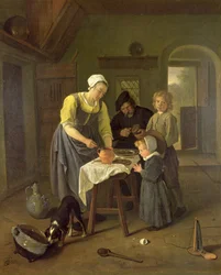 Família camponesa na hora da refeição, c.1665