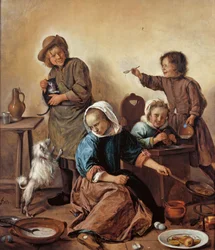 A refeição das crianças, ca 1665.