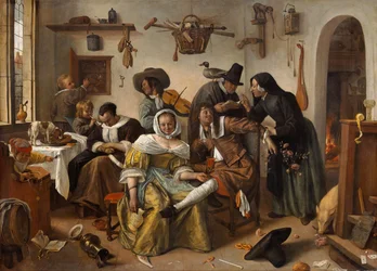 O mundo topsy-turvy no luxo visto, 1663