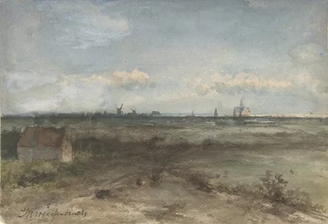 Vista de Haarlem das Dunas, meados do século XIX e início do século XX.