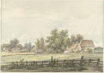 Paisagem com casa de campo