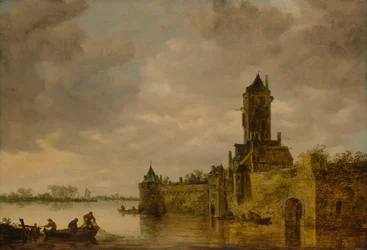 Castelo por um rio, 1647.