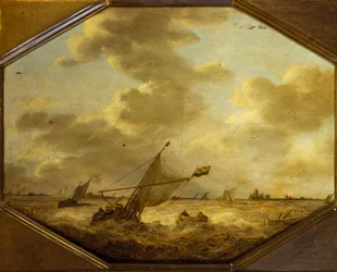 Paisagem marinha com Pescadores