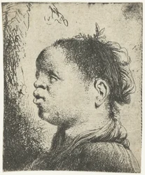 Busto de uma mulher negra - Cabeça de uma mulher moura