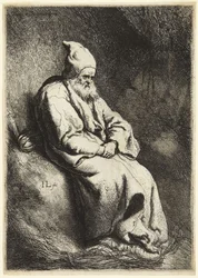 O eremita (Bartsch 6; Hollstein 17. Entre VII e VIII, não registado)