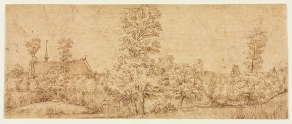 Árvores antes de uma vila, terceiro quarto do século XVII.
