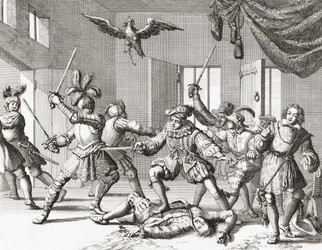 John e Alexander Ruthven, tentando sequestrar ou matar James VI da Escócia