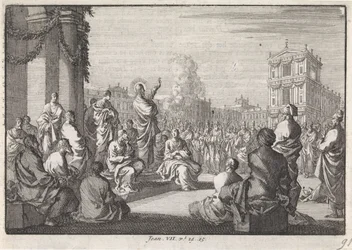 Pregação de Cristo diante do templo