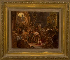 A morte de Tęczyński na igreja dos Franciscanos
